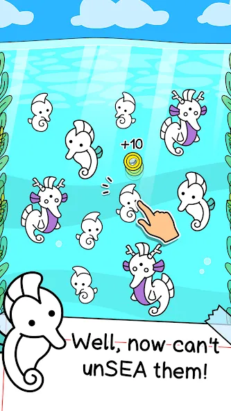 Seahorse Evolution: Sea Mutant MOD — Много денег и кристаллов на Андроид — скриншот 2