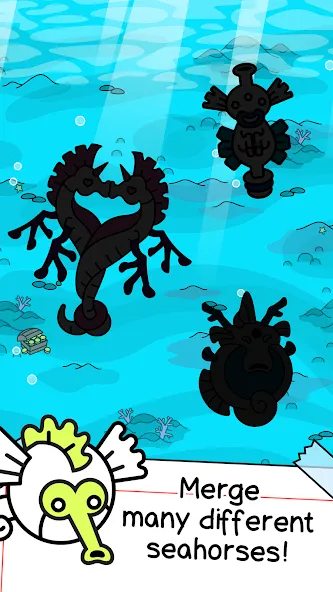 Seahorse Evolution: Sea Mutant MOD — Много денег и кристаллов на Андроид — скриншот 3