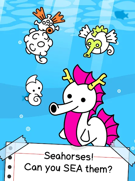 Seahorse Evolution: Sea Mutant MOD — Много денег и кристаллов на Андроид — скриншот 5