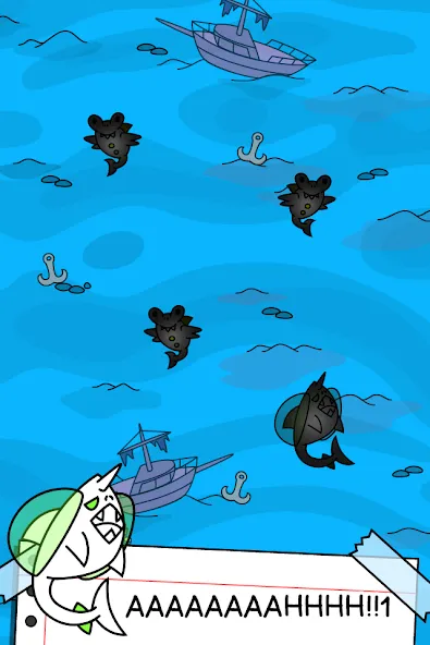 Shark Evolution: Idle Game на Андроид — Мод Много денег — скриншот 3