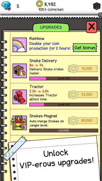 Snake Evolution: Idle Merge IO (Мод Бесконечные деньги и золото) — скриншот 4