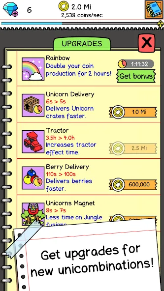 Скачать Unicorn Evolution: Idle Catch — Много денег — скриншот 4