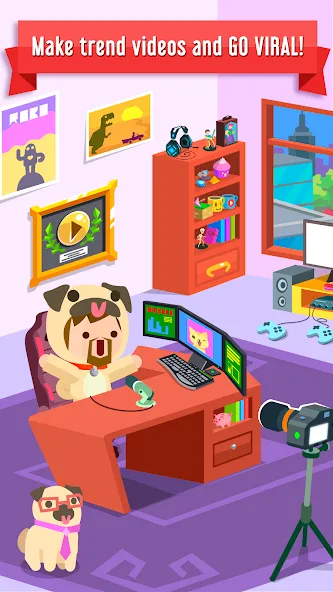 Скачать Vlogger Go Viral: Tuber Life на Android — Много денег — скриншот 2