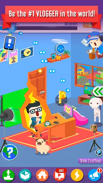 Скачать Vlogger Go Viral: Tuber Life на Android — Много денег — скриншот 4