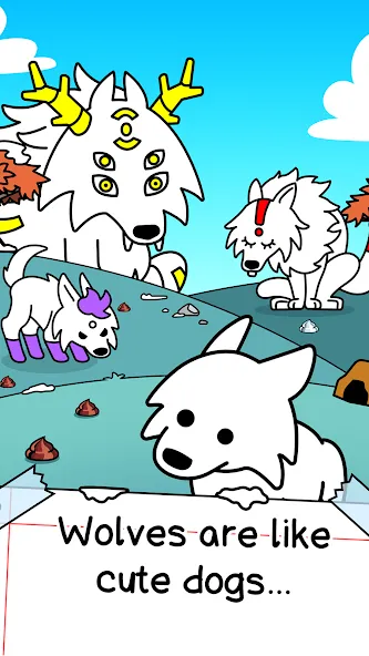 Wolf Evolution: Merge Wild Dog Mod APK Много денег — Скачать на Андроид — скриншот 1