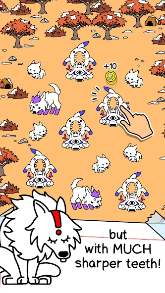 Wolf Evolution: Merge Wild Dog Mod APK Много денег — Скачать на Андроид — скриншот 2