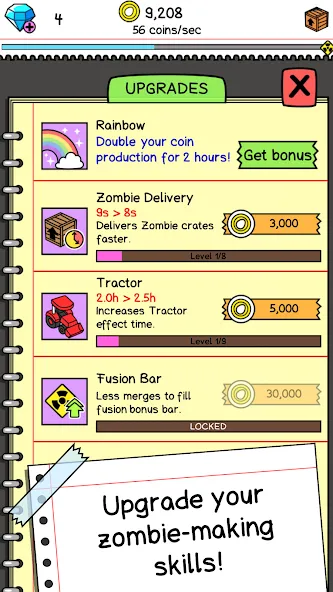 Zombie Evolution: Idle Game Mod APK Много денег — Скачать на Андроид — скриншот 4