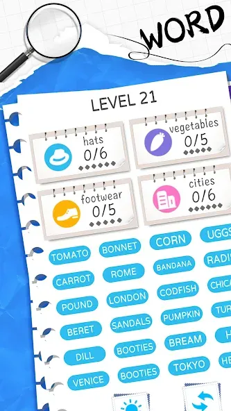 Word Sort: Association Connect на Андроид — Мод Все уровни открыты — скриншот 1