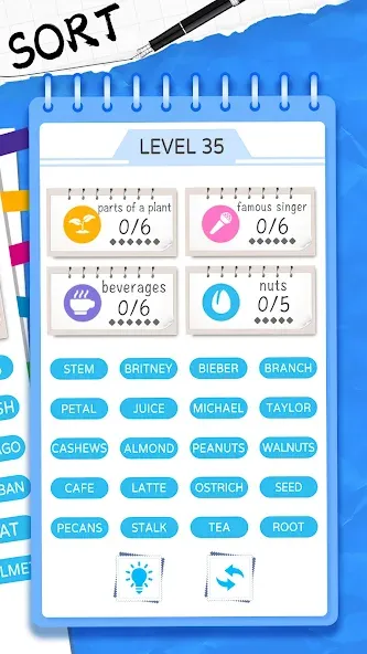 Word Sort: Association Connect на Андроид — Мод Все уровни открыты — скриншот 2