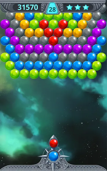 Bubble Shooter Space MOD APK — Много монет и энергии — скриншот 5