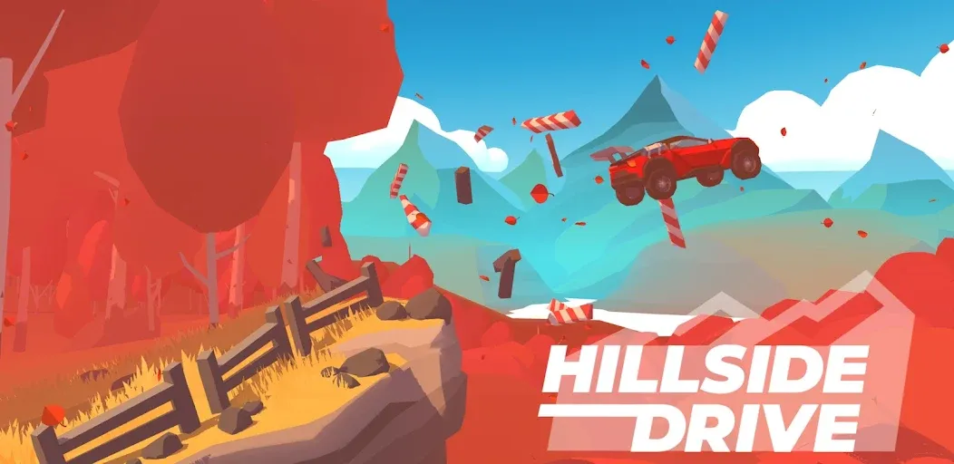 Взломанная Hillside Drive: car racing на Андроид — Много денег — скриншот 1
