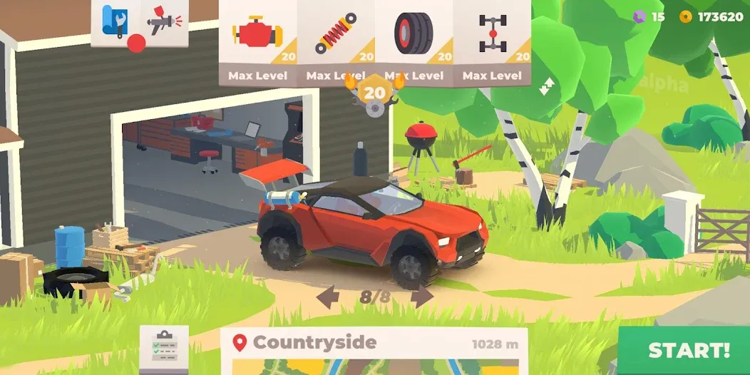 Взломанная Hillside Drive: car racing на Андроид — Много денег — скриншот 5