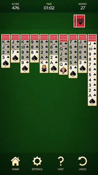 Скачать Spider Solitaire: Card Game — Все уровни разблокированы — скриншот 5
