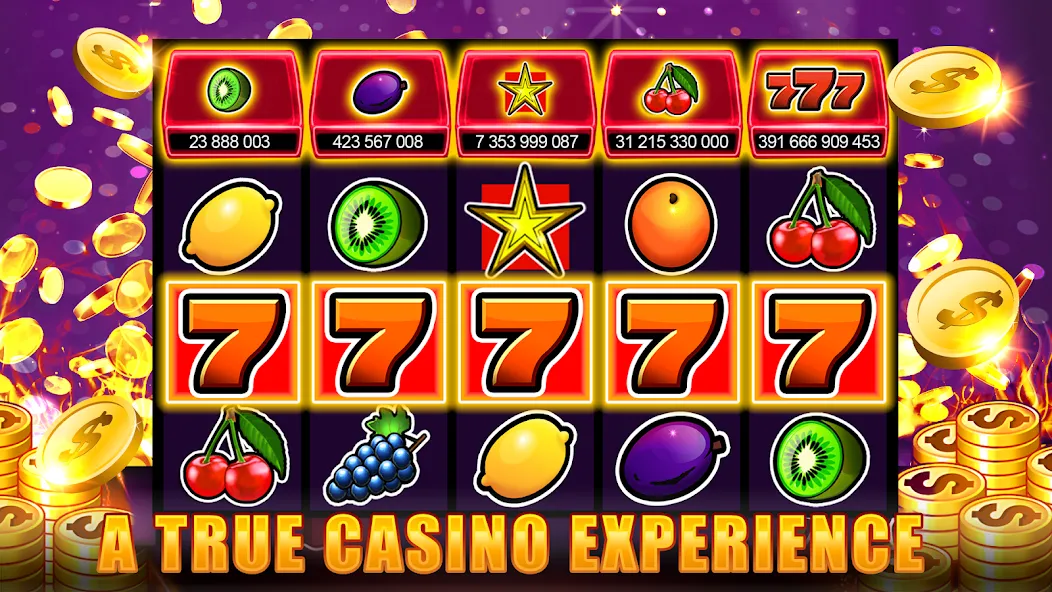 Скачать взломанную Slots 777 - Slot Machine Games — Много денег — скриншот 5