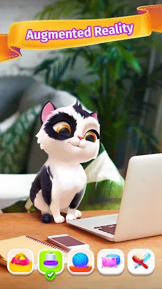 My Cat - Virtual pet simulator (Мод Много денег) — скриншот 1