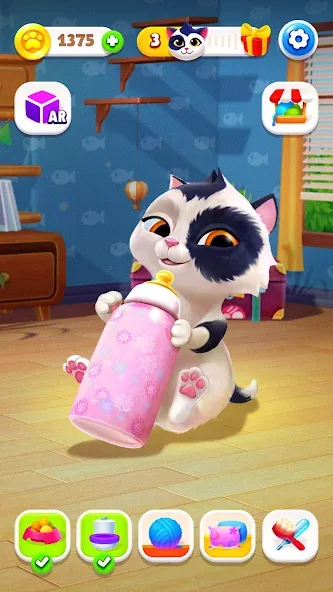 My Cat - Virtual pet simulator (Мод Много денег) — скриншот 2