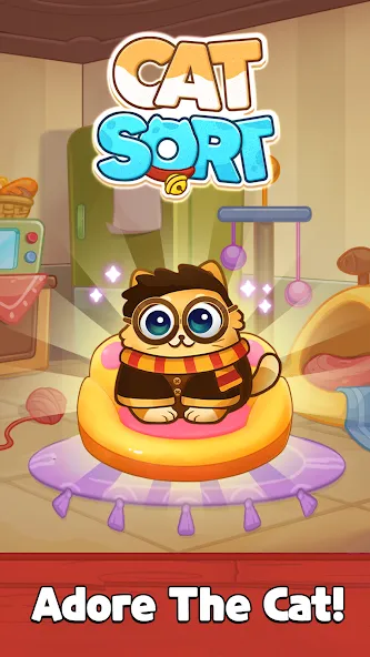 Cat Sort Puzzle: Cute Pet Game на Андроид — Много денег — скриншот 1
