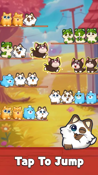 Cat Sort Puzzle: Cute Pet Game на Андроид — Много денег — скриншот 2