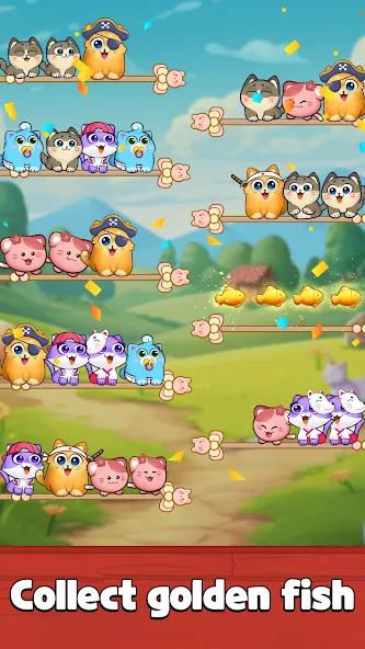 Cat Sort Puzzle: Cute Pet Game на Андроид — Много денег — скриншот 3