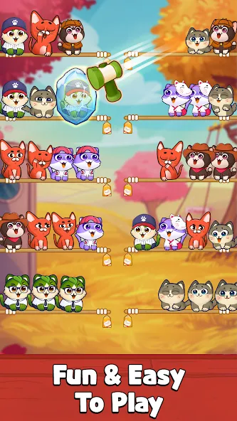 Cat Sort Puzzle: Cute Pet Game на Андроид — Много денег — скриншот 4
