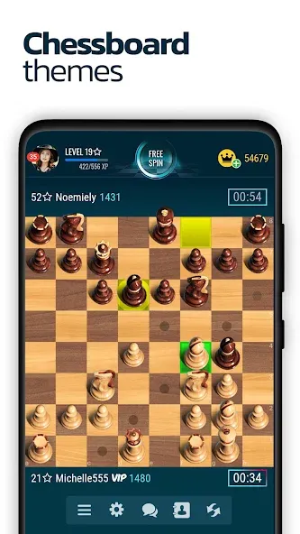 Скачать Chess Online на Андроид — Бесконечные монеты и все открыто — скриншот 2
