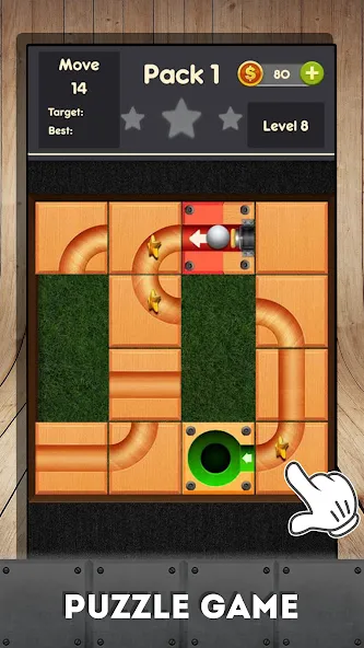 Взлом Rolling ball - slide puzzle — Все уровни разблокированы — скриншот 4