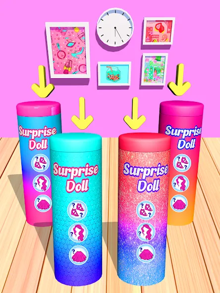 Color Reveal Suprise Doll Game на Андроид — Все куклы открыты — скриншот 1
