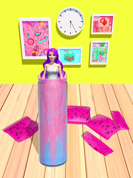 Color Reveal Suprise Doll Game на Андроид — Все куклы открыты — скриншот 2