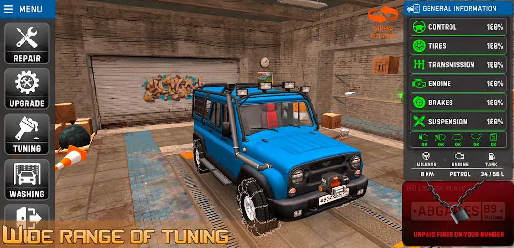Russian Car Driver Uaz Hunter MOD APK на Android — Много денег — скриншот 4