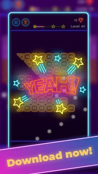 Скачать Brick Breaker - Neon Bricks — Много денег — скриншот 1