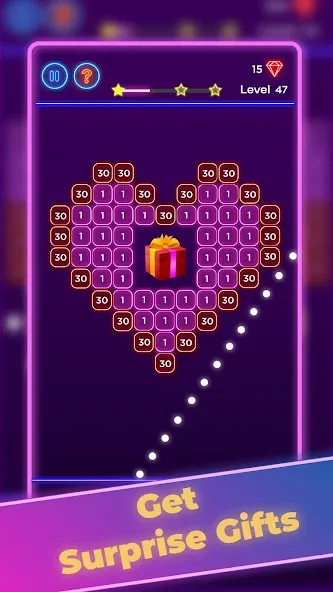 Скачать Brick Breaker - Neon Bricks — Много денег — скриншот 2