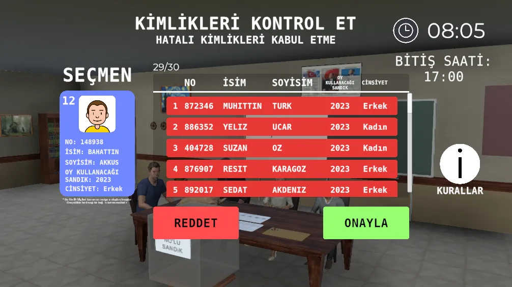 Seçim 2023 Müşahit oyunu на Андроид — Мод Все функции разблокированы — скриншот 3