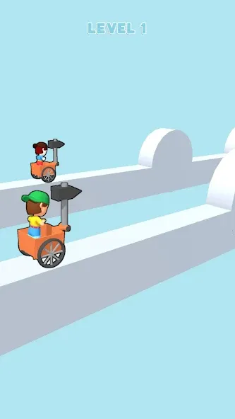 Hammer Race 3D — Мод: Много денег — скриншот 1