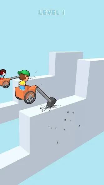 Hammer Race 3D — Мод: Много денег — скриншот 3