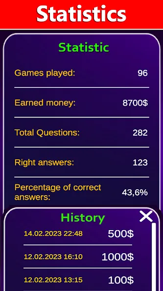 Millionaire 2024 — Взломанная версия (Много денег) — скриншот 4
