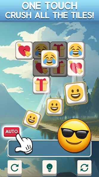 Скачать взломанную Tile Match Emoji -Triple Tile — Много денег — скриншот 3