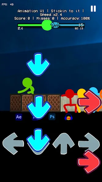 Beat Fight Stickman Full Week — Все открыто — скриншот 4 Beat Fight Stickman Full Week — Все открыто — скриншот 4