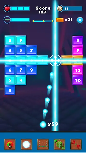 Brick Breaker- Bricks 3d Game — Много денег — скриншот 1 Brick Breaker- Bricks 3d Game — Много денег — скриншот 1