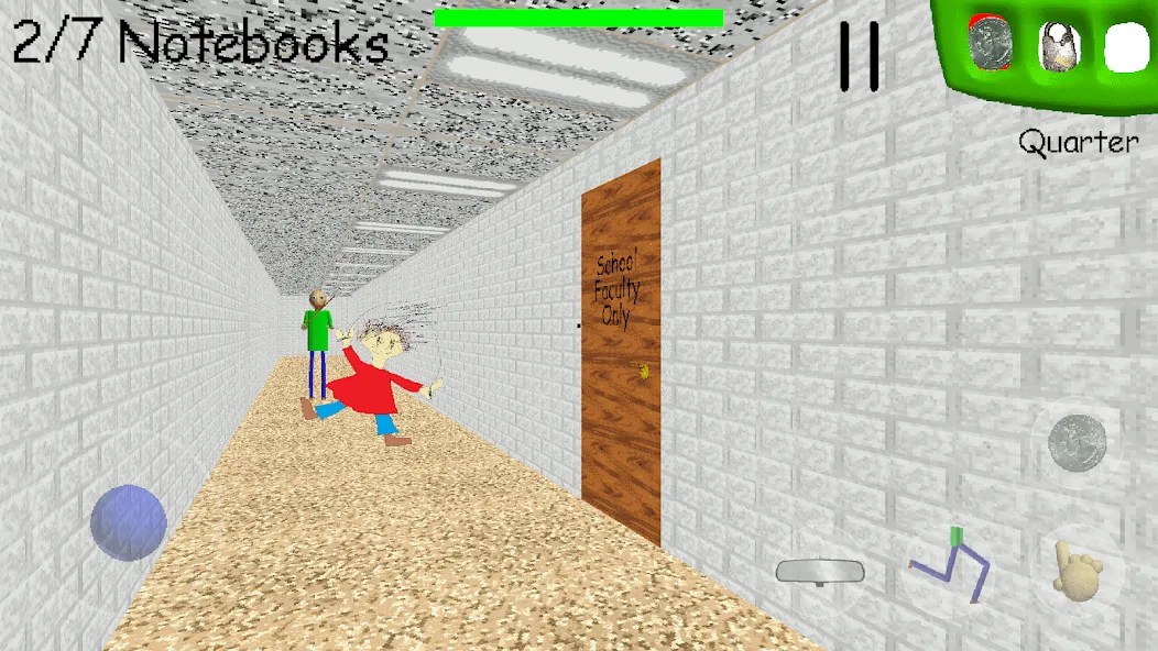 Скачать взломанную Baldi's Basics Classic — Много денег и бессмертие — скриншот 3