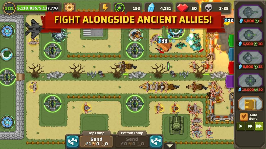 Скачать Ancient Allies Tower Defense MOD APK — Много денег — скриншот 4 Скачать Ancient Allies Tower Defense MOD APK — Много денег — скриншот 4