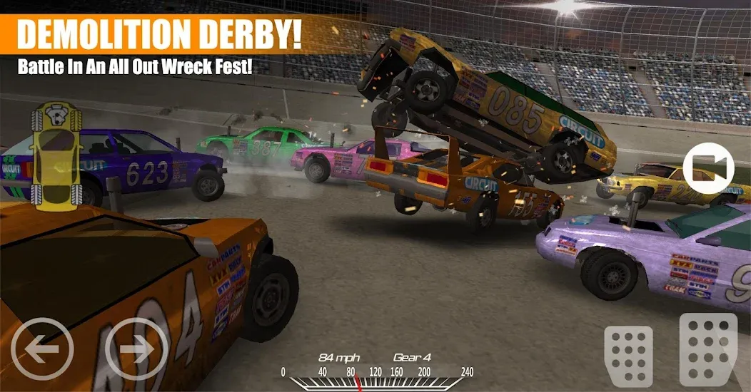Demolition Derby 2 MOD — Много денег и всё открыто на Андроид — скриншот 1