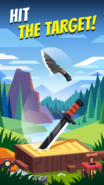 Flippy Knife: 3D flipping game на Андроид — Мод Много денег — скриншот 1 Flippy Knife: 3D flipping game на Андроид — Мод Много денег — скриншот 1