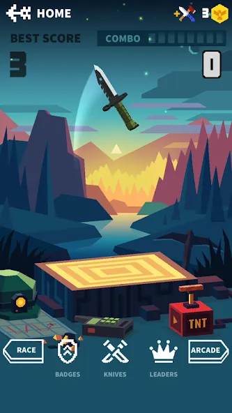 Flippy Knife: 3D flipping game на Андроид — Мод Много денег — скриншот 5