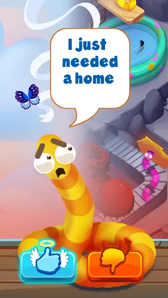 Worm out: Brain teaser games на Андроид — Много денег — скриншот 2 Worm out: Brain teaser games на Андроид — Много денег — скриншот 2