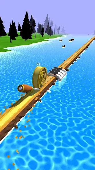 Взломанная Spiral Roll на Андроид — Много денег — скриншот 1