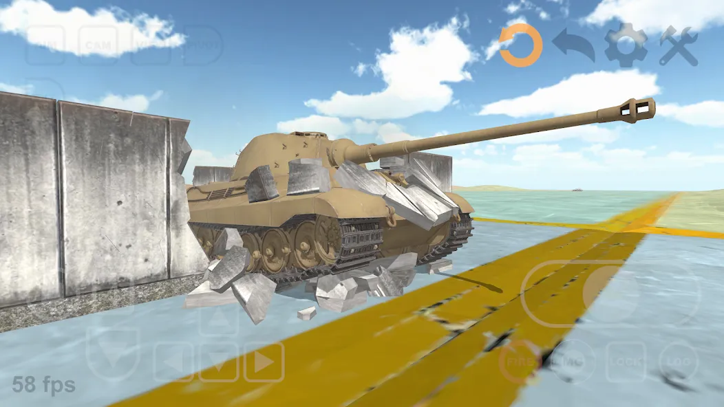 Tank Physics Mobile Vol.3 (Мод Все танки разблокированы) — скриншот 1