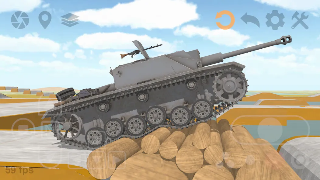 Tank Physics Mobile Vol.3 (Мод Все танки разблокированы) — скриншот 3