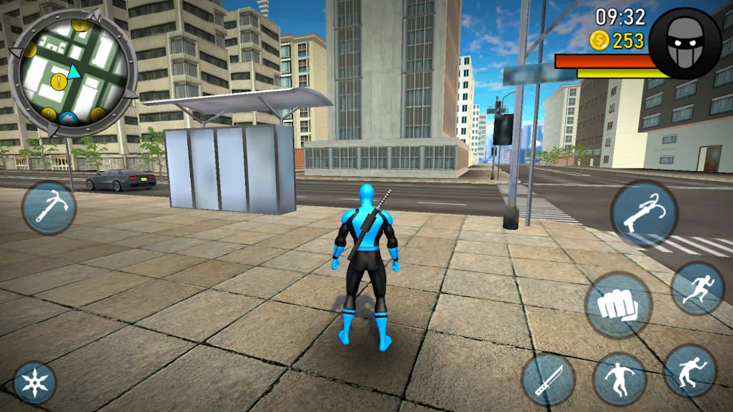 Скачать Blue Ninja : Superhero Game — Последняя версия (Много денег) — скриншот 4