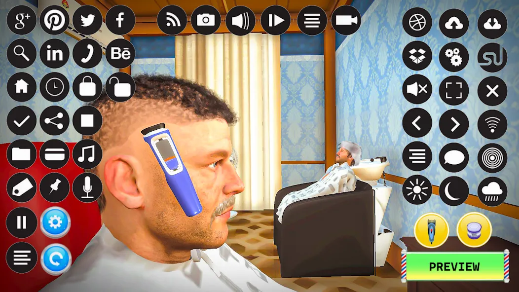Barber Shop Hair Cut Sim Games — Мод: Много денег — скриншот 2