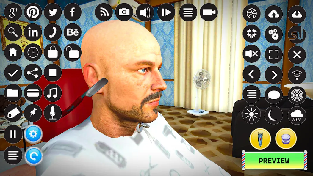 Barber Shop Hair Cut Sim Games — Мод: Много денег — скриншот 4